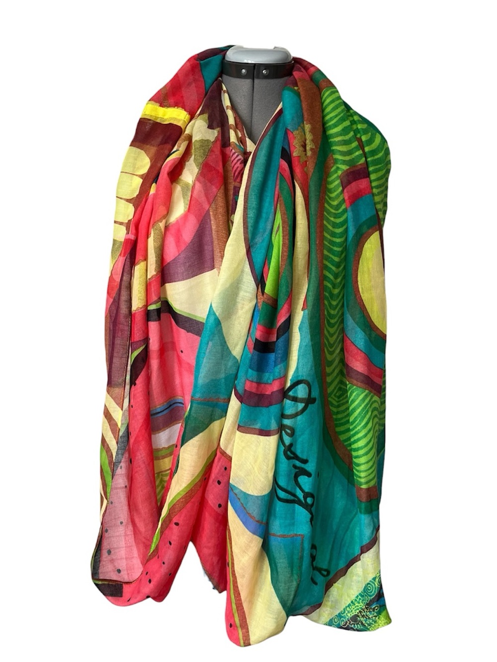 Desigual bold print infinity scarf